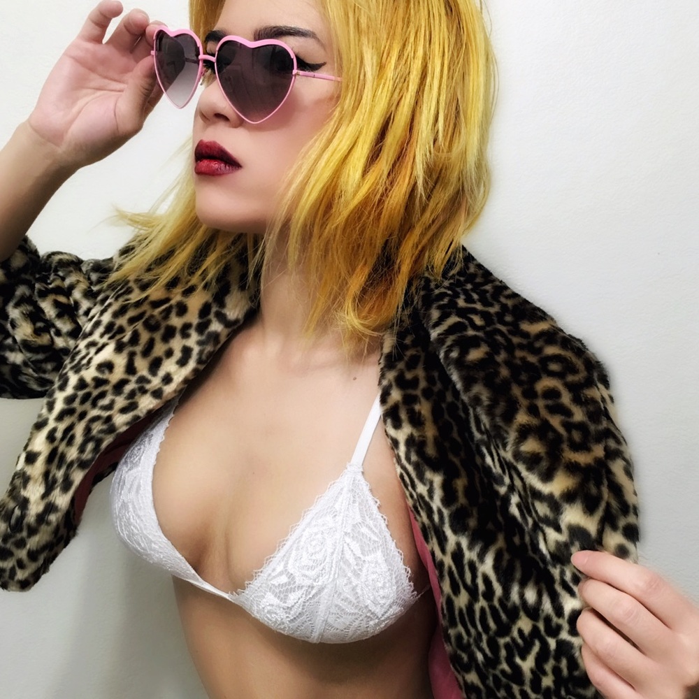 Cheetah Print Faux Fur Crop Shrug Jacket